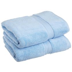Light Blue Cotton Bath Towel