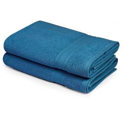 Blue Soft Cotton Bath Towel