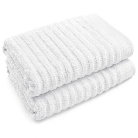 Soft Terry Cotton White Bath Towel