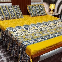 Double Bed Frill Cotton Bedsheets