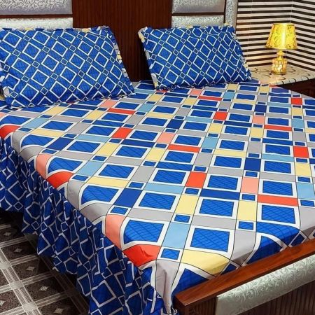 Double Bed Tape Frill Cotton Bedsheets
