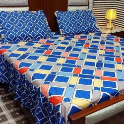 Double Bed Tape Frill Cotton Bedsheets