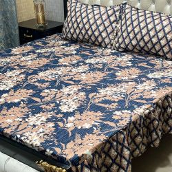 Double Bed Printed King Cotton Bedsheets