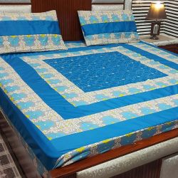 3 Pcs Printed Cotton Sotton Bedsheets