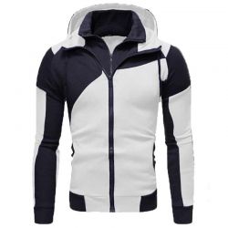 Mens Panel Stiched Zipper Hoddies