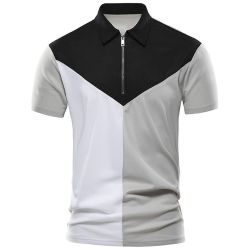 Men Cut and Sew Polo Shirt