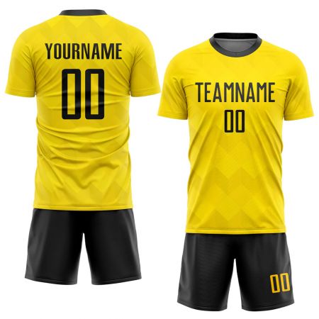 Mens Yellow Sublimation Soccer Uinform