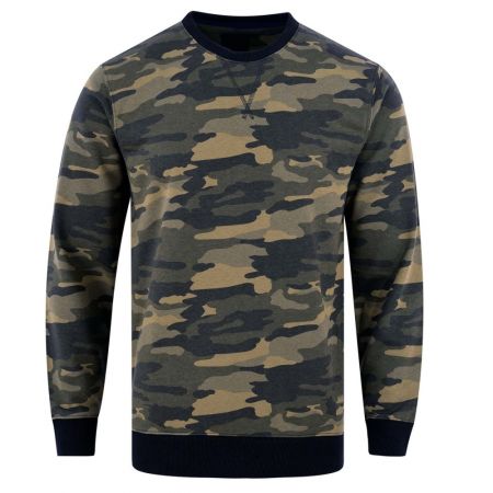 Mens camouflage Print Sweat Shirt
