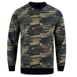 Mens camouflage Print Sweat Shirt