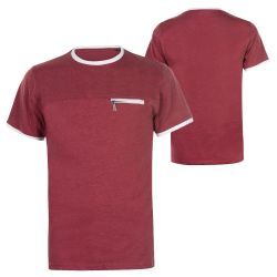 Zipper Pocket Blank Men T-Shirt