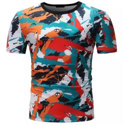 Mens O-Neck Multi Color T-Shirt