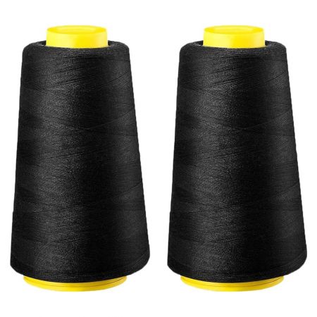 Polyester Thread Spools Black Color
