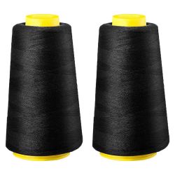 Polyester Thread Spools Black Color