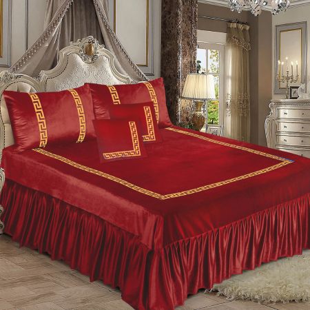 Frill Velvet 5 pcs Bed Sheet