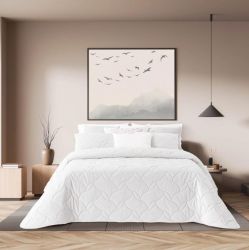 White Velvet Texture Bed Sheet