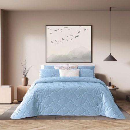 Light Blue Texture Bed Sheet