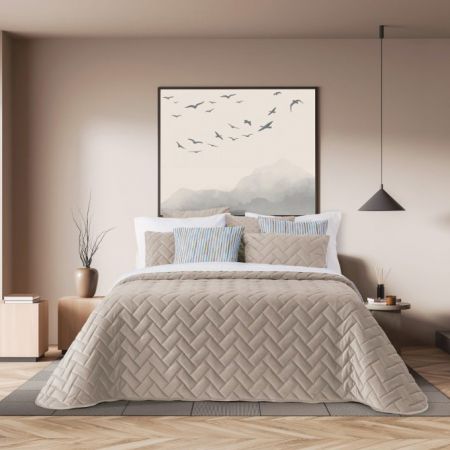 Velvet Texture Bed Sheet Linen