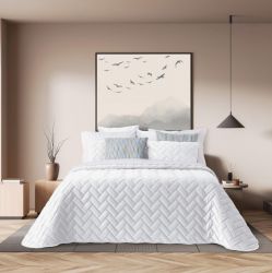 Velvet Texture Bed Sheet White