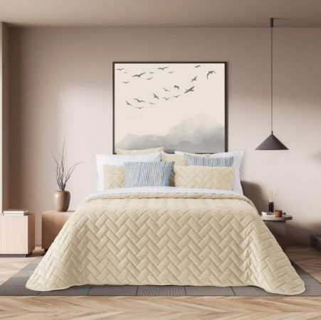 Velvet Texture Bed Sheet Pearl