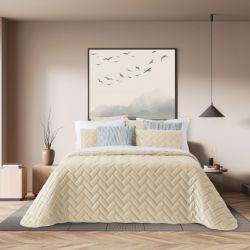 Velvet Texture Bed Sheet Pearl