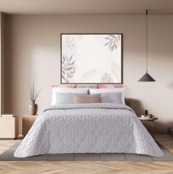 Geometric Pattern Bed Sheet Light Gray