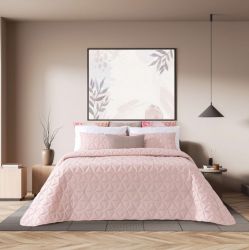 Geometric Pattern Bed Sheet Light Pink