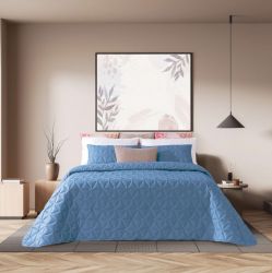 Geometric Pattern Bed Sheet Blue