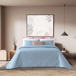 Geometric Pattern Bed Sheet Pastel Blue