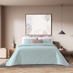 Geometric Pattern Bed Sheet Jade Color